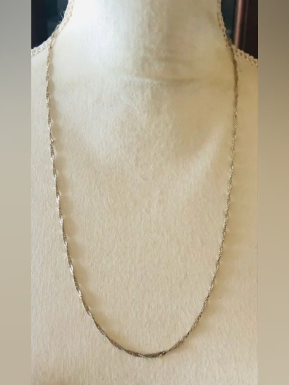 Vintage OTC Italy 925 Sterling Silver Singapore Chain Necklace - 20", 2.2mm